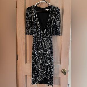 Elegant Black Sequin Dress